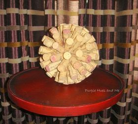 cork ball accent table decor, crafts, repurposing upcycling