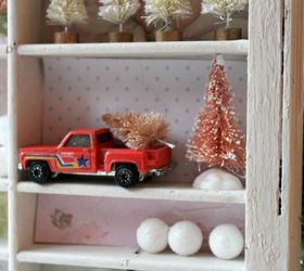 bringing home the christmas tree make a printer s tray diorama, christmas decorations, crafts, repurposing upcycling, seasonal holiday decor