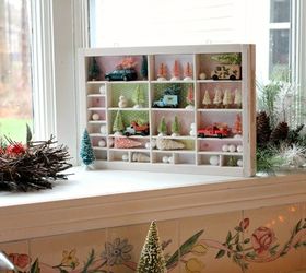 bringing home the christmas tree make a printer s tray diorama, christmas decorations, crafts, repurposing upcycling, seasonal holiday decor