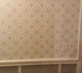 painting stencilling boring white hallway makeover, foyer, painting