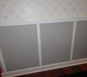painting stencilling boring white hallway makeover, foyer, painting