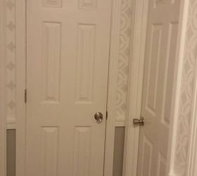 painting stencilling boring white hallway makeover, foyer, painting