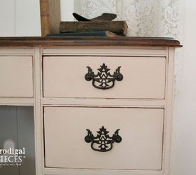 worn out vintage desk gets makeover by teenage boy, painted furniture