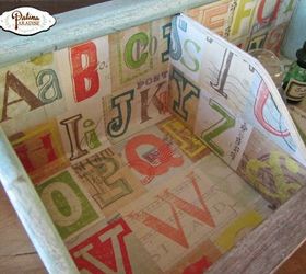 cd holder turned desk organizer, decoupage, organizing, painted furniture