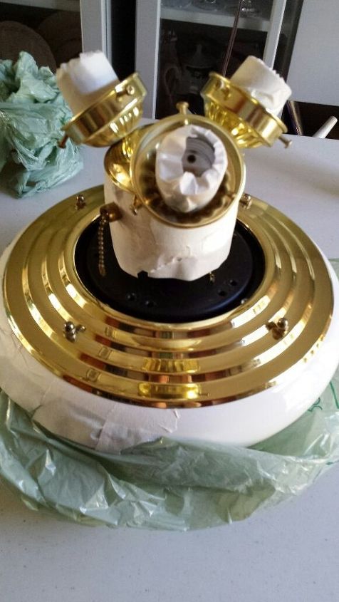 Update An Old Ceiling Fan With Spray Paint Hometalk Update An Old Ceiling Fan With Spray Paint Diy Painting Wall Decor