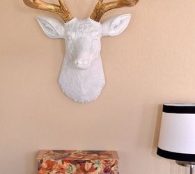 white gold faux taxidermy, crafts, wall decor