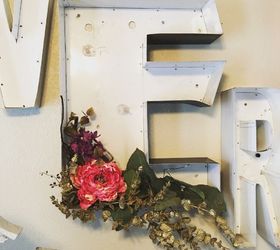 metal channel letters into dining room art, flowers, wall decor