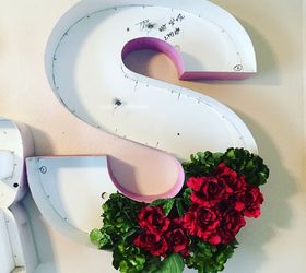 metal channel letters into dining room art, flowers, wall decor
