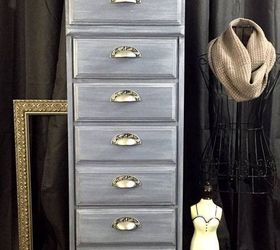 vintage lingerie chest turned gray, painted furniture