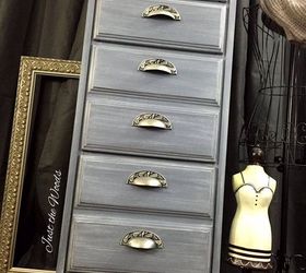 vintage lingerie chest turned gray, painted furniture