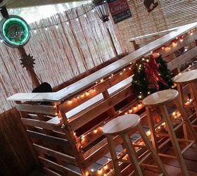 pallet project home made bar, entertainment rec rooms, pallet, woodworking projects