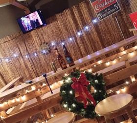 pallet project home made bar, entertainment rec rooms, pallet, woodworking projects