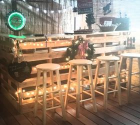pallet project home made bar, entertainment rec rooms, pallet, woodworking projects