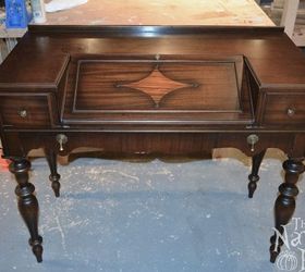 veneer loathing desk upgraded, chalk paint, painted furniture, woodworking projects