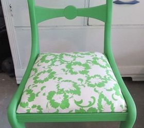 vintage chair makeover, painted furniture, reupholster
