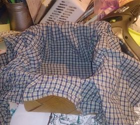 repurpose old containers and fabric, repurposing upcycling, reupholster