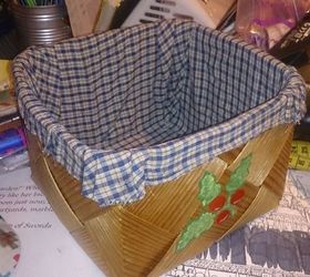 repurpose old containers and fabric, repurposing upcycling, reupholster