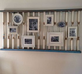gallery wall from salvage yard to modern photo display, repurposing upcycling, wall decor