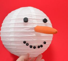 paper lantern snowman craft, crafts, how to, seasonal holiday decor