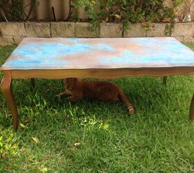 faux azul copper table top tutorial, how to, painted furniture