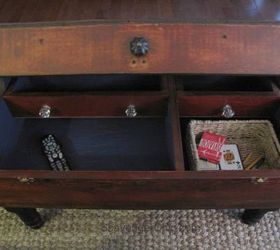 carpenters tool box flea market flip repurposed to table, chalk paint, painted furniture, repurposing upcycling