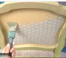how to glitter upholstered furniture with our cracking or chipping, decoupage, how to, painted furniture, reupholster