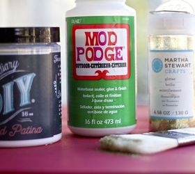how to glitter upholstered furniture with our cracking or chipping, decoupage, how to, painted furniture, reupholster