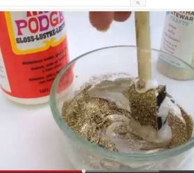 how to glitter upholstered furniture with our cracking or chipping, decoupage, how to, painted furniture, reupholster