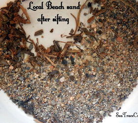 diy beach sand vases, crafts, Waste particles