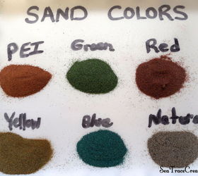 diy beach sand vases, crafts