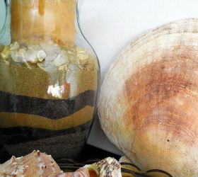 diy beach sand vases, crafts