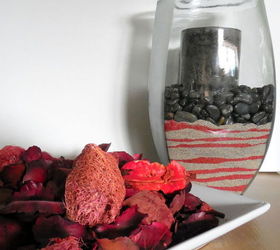 diy beach sand vases, crafts