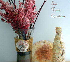 diy beach sand vases, crafts