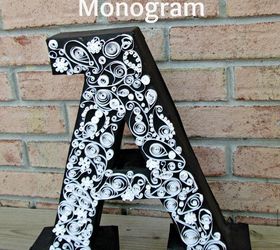 easy diy paisley quilled monogram cardboard box, crafts, home decor, how to, repurposing upcycling