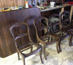 5 piece dining set upcycle, diy, painted furniture, reupholster, woodworking projects