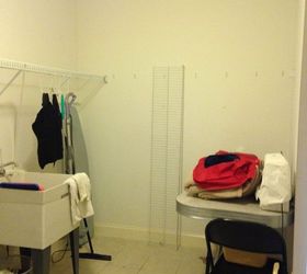 laundry room redeux, diy, home improvement, laundry rooms, organizing, Before a badly placed plastic utility sink
