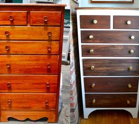 ugly dresser turned swan, painted furniture