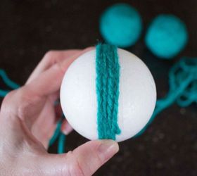 outdoor winter decor diy yarn pops, crafts, how to