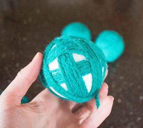 outdoor winter decor diy yarn pops, crafts, how to