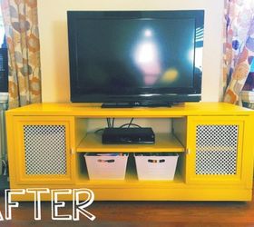 upcycled tv stand, painted furniture