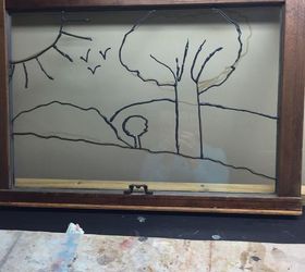 how to make windows look like stained glass with alcohol ink, crafts, how to, repurposing upcycling, wall decor, windows