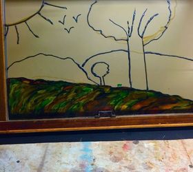 how to make windows look like stained glass with alcohol ink, crafts, how to, repurposing upcycling, wall decor, windows