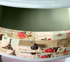 pair of two half moon nightstands got second chance, chalk paint, decoupage, painted furniture