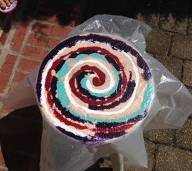 tie dye set of barstools tutorial, how to, painted furniture