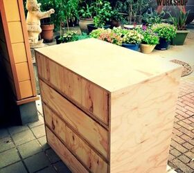 diy plywood dresser, painted furniture