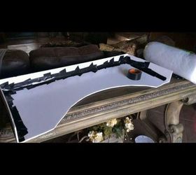 poster board cornice, diy, wall decor