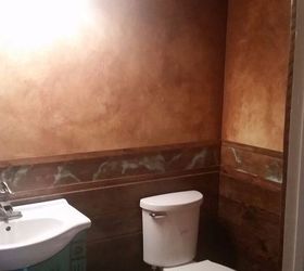 powder room make over, bathroom ideas, diy, home improvement, painting, woodworking projects