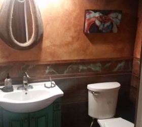 powder room make over, bathroom ideas, diy, home improvement, painting, woodworking projects