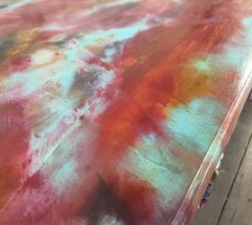 if rainbow brite had a desk painted, painted furniture