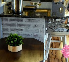 faux bricks update kitchen in under hour cheap, kitchen design, painting, shabby chic